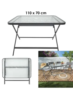 Garden Spirit Gartenmöbel<Gartentisch ''Formantera'' in Grau - (B)110 x (H)75 x (T)70 cm