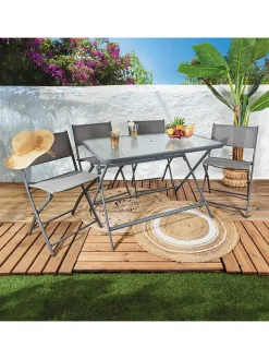 Garden Spirit Gartenmöbel<Gartentisch ''Formantera'' in Grau - (B)110 x (H)75 x (T)70 cm