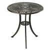 relaxdays Gartenmöbel<Gartentisch in Schwarz/ Bronze - (H)65 x Ø 60 cm