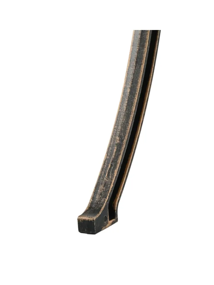 relaxdays Gartenmöbel<Gartentisch in Schwarz/ Bronze - (H)65 x Ø 60 cm