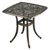 relaxdays Gartenmöbel<Gartentisch in Schwarz/ Bronze - (B)53 x (H)53 x (T)53 cm