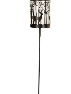 POSIWIO Gartendekoration|Gartendekoration<Garten-Windlicht in Braun - (H)85 cm