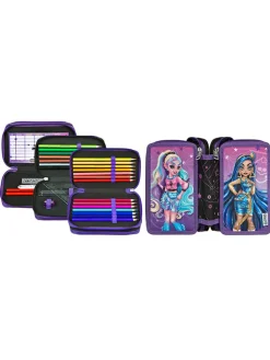SCOOLI Büro- & Schulbedarf<Gefülltes Federmäppchen "Monster High" in Lila
