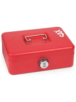 SAX Wohndekoration<Geldkassette in Rot - (B)25 x (H)9 x (T)18 cm