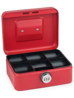 SAX Wohndekoration<Geldkassette in Rot - (B)20 x (H)9 x (T)16 cm