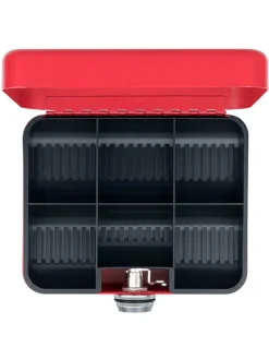 SAX Wohndekoration<Geldkassette in Rot - (B)20 x (H)9 x (T)16 cm