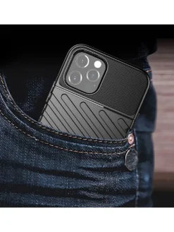 COFI 1453 Smartphones & Zubehör<Gepanzerte Thunder Bumper Handy Hülle kompatibel Samsung Galaxy in Schwarz