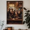 ABERTO DESIGN Wanddekoration<Gerahmter Holzkunstdruck - (L)70 x (B)50 cm