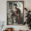 ABERTO DESIGN Wanddekoration<Gerahmter Holzkunstdruck - (L)70 x (B)50 cm