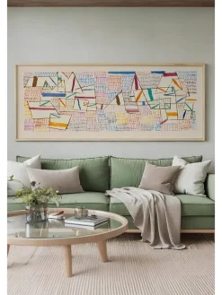 ABERTO DESIGN Wanddekoration<Gerahmter Kunstdruck - (B)120 x (H)50 cm