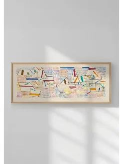 ABERTO DESIGN Wanddekoration<Gerahmter Kunstdruck - (B)120 x (H)50 cm