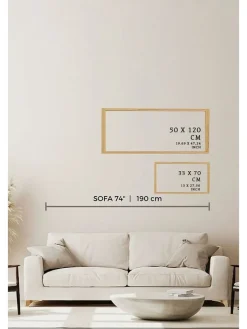 ABERTO DESIGN Wanddekoration<Gerahmter Kunstdruck - (B)120 x (H)50 cm