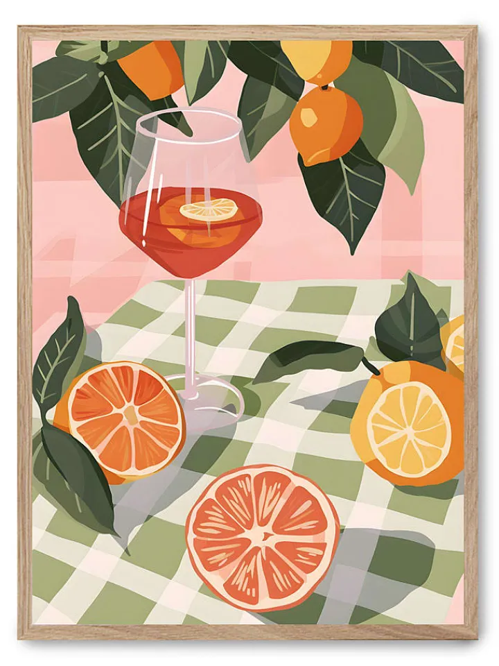 poster lab Wanddekoration<Gerahmter Kunstdruck "Aperol spritz"