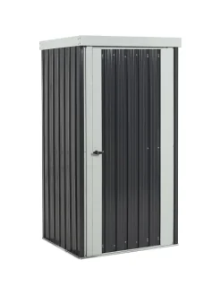 Beliani Pflanzen & Zubehör<Gerätehaus mit Holzunterstand UMBRIA in Grau/Weiß