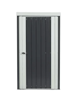 Beliani Pflanzen & Zubehör<Gerätehaus mit Holzunterstand UMBRIA in Grau/Weiß