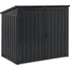 Beliani Pflanzen & Zubehör<Gerätehaus mit Holzunterstand MOENA in Grau - (W) 158 x (H) 134 x (L) 96 cm
