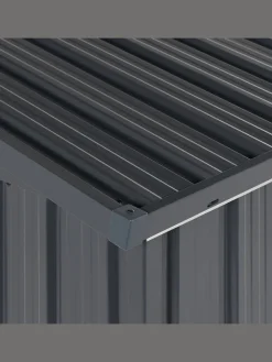 Beliani Pflanzen & Zubehör<Gerätehaus mit Holzunterstand MOENA in Grau - (W) 158 x (H) 134 x (L) 96 cm