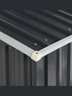 Beliani Pflanzen & Zubehör<Gerätehaus mit Holzunterstand AOSTA in Grau - (W) 270 x (H) 158 x (L) 105 cm