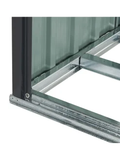 Beliani Pflanzen & Zubehör<Gerätehaus mit Holzunterstand AOSTA in Grau - (W) 270 x (H) 158 x (L) 105 cm