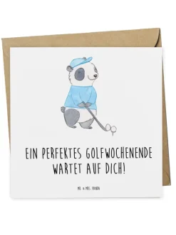 Mr. & Mrs. Panda Sonstige Gutscheine<Geschenk Gutschein Perfektes Golfwochenende mit... in Weiß