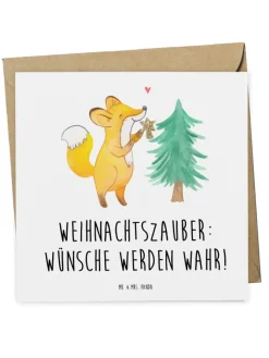 Mr. & Mrs. Panda Sonstige Gutscheine<Geschenk Gutschein Weihnachtszauber mit Spruch in Weiß