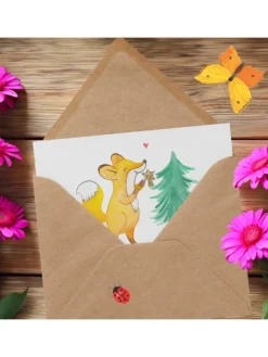 Mr. & Mrs. Panda Sonstige Gutscheine<Geschenk Gutschein Weihnachtszauber mit Spruch in Weiß