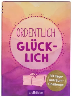 ars edition Bücher<Geschenkbuch "Ordentlich glücklich: 30-Tage-Aufräum-Challenge"