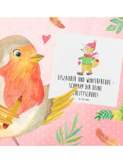 Mr. & Mrs. Panda Sonstige Gutscheine<Geschenkkarte Winter Schlittschuhlaufen mit Spruch in Weiß