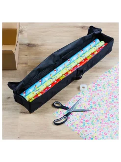 Profiline Kisten & Körbe<Geschenkpapier-Organizer in Schwarz - (B)76 x (H)8 x (T)13 cm