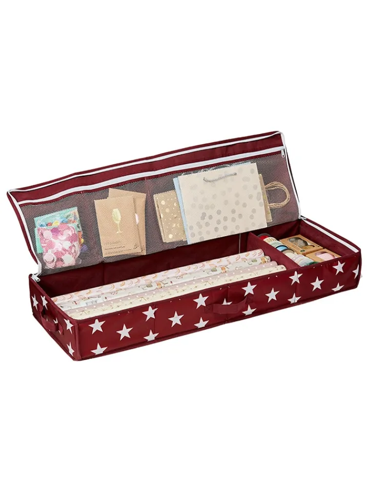 STORE IT Kisten & Körbe<Geschenkpapier-Organizer in Weinrot - (B)90 x (H)12 x (T)30 cm