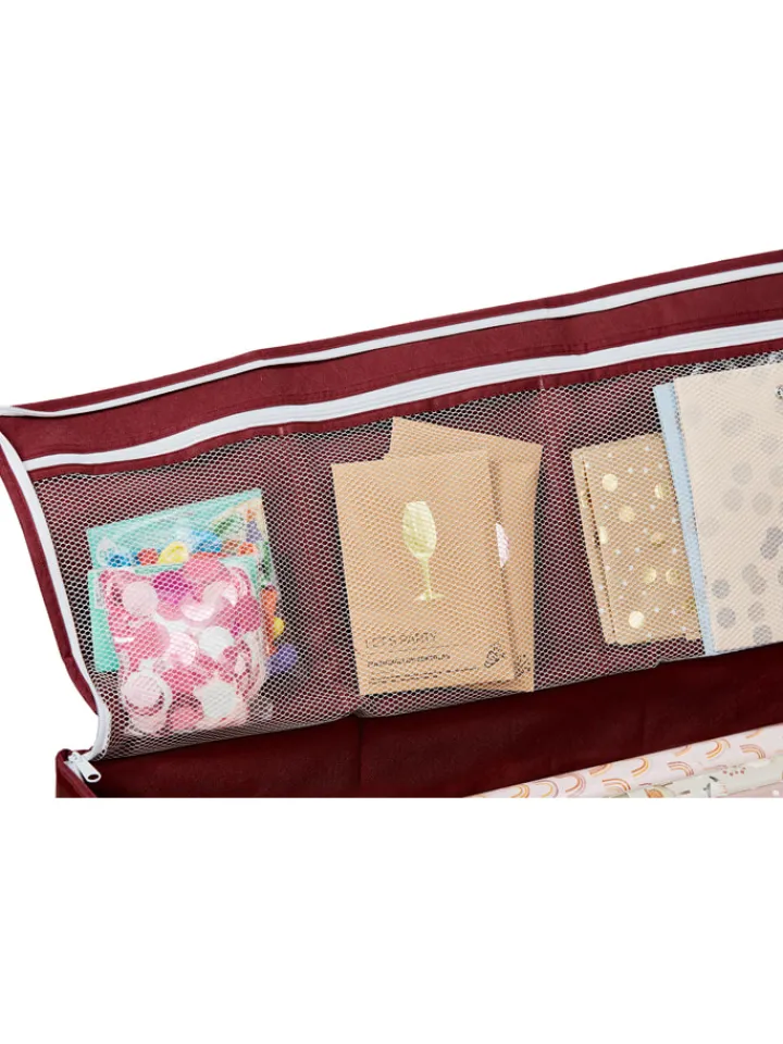 STORE IT Kisten & Körbe<Geschenkpapier-Organizer in Weinrot - (B)90 x (H)12 x (T)30 cm