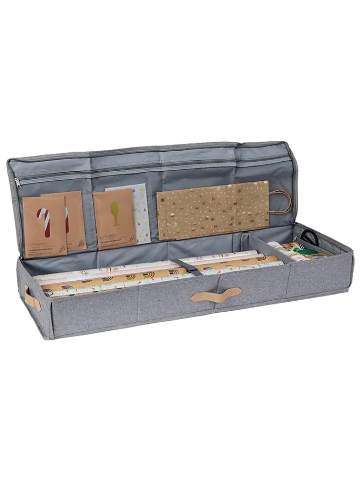 STORE IT Kisten & Körbe<Geschenkpapier-Organizer "Premium" in Hellgrau - (B)90 x (H)12 x (T)30 cm
