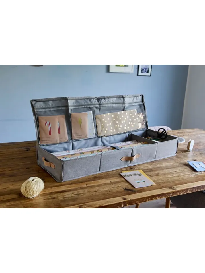 STORE IT Kisten & Körbe<Geschenkpapier-Organizer "Premium" in Hellgrau - (B)90 x (H)12 x (T)30 cm