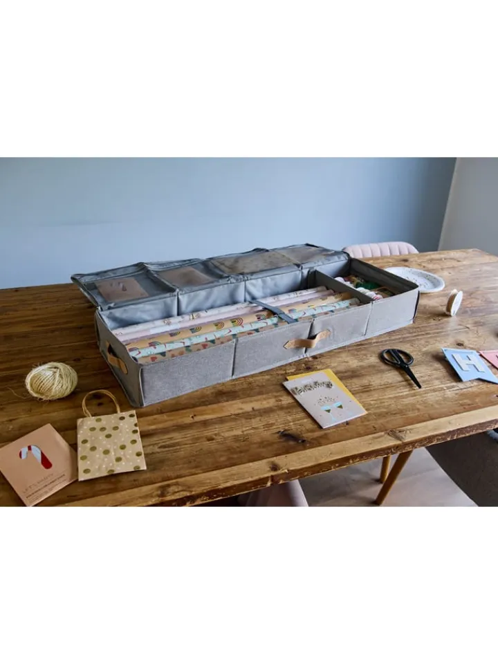 STORE IT Kisten & Körbe<Geschenkpapier-Organizer "Premium" in Hellgrau - (B)90 x (H)12 x (T)30 cm