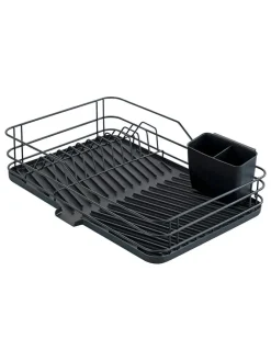 Wenko Weitere Haushaltshelfer<Geschirrständer in Schwarz - (B)43 x (H)10 x (T)31 cm