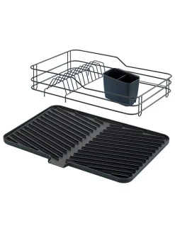 Wenko Weitere Haushaltshelfer<Geschirrständer in Schwarz - (B)43 x (H)10 x (T)31 cm