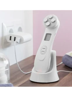 InnovaGoods Pflege & Gesundheit<Gesichtsmassagegerät in Weiß - (B)5 x (H)17 x (T)5 cm