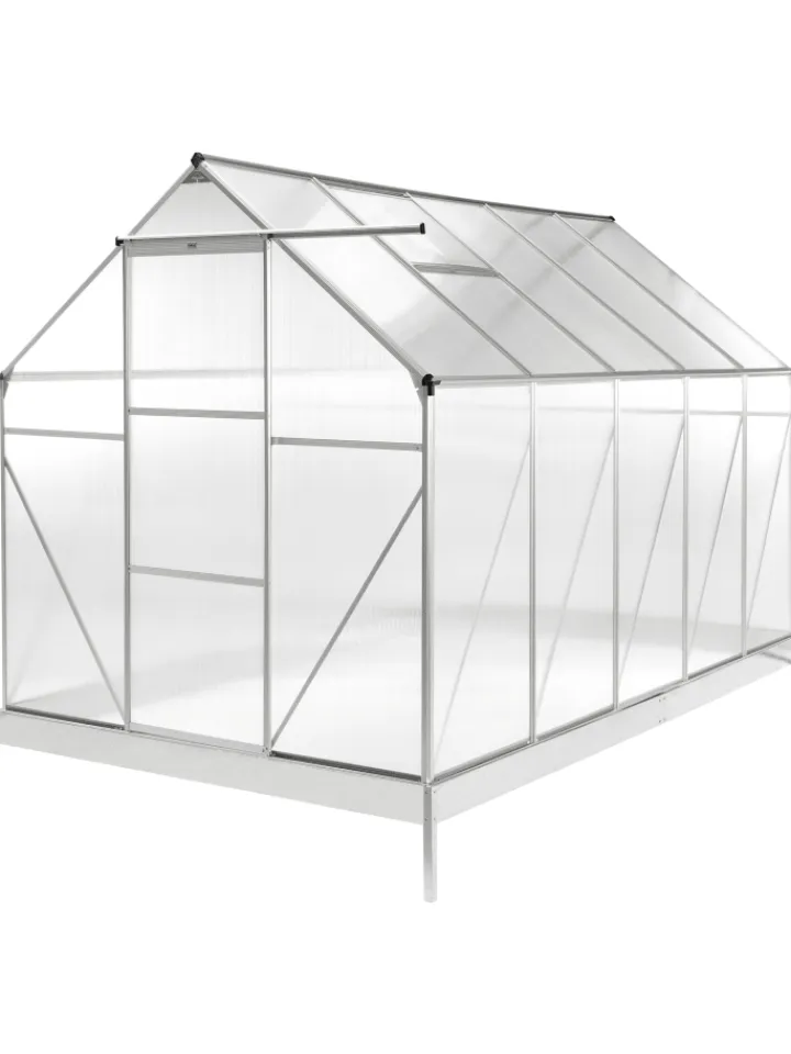 Beliani Pflanzen & Zubehör<Gewächshaus für den Garten APULIA in Silber/Transparent