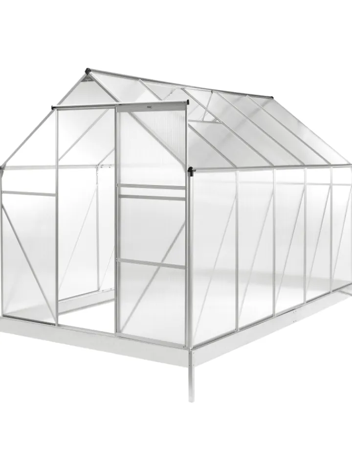 Beliani Pflanzen & Zubehör<Gewächshaus für den Garten APULIA in Silber/Transparent