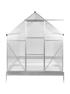 Beliani Pflanzen & Zubehör<Gewächshaus für den Garten APULIA in Silber/Transparent