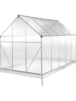 Beliani Pflanzen & Zubehör<Gewächshaus für den Garten APULIA in Silber/Transparent