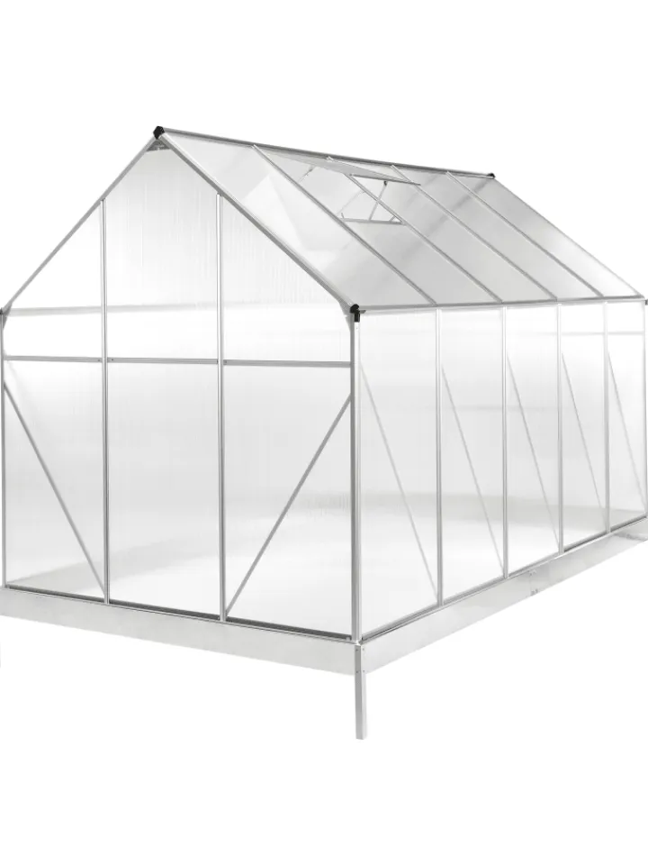 Beliani Pflanzen & Zubehör<Gewächshaus für den Garten APULIA in Silber/Transparent