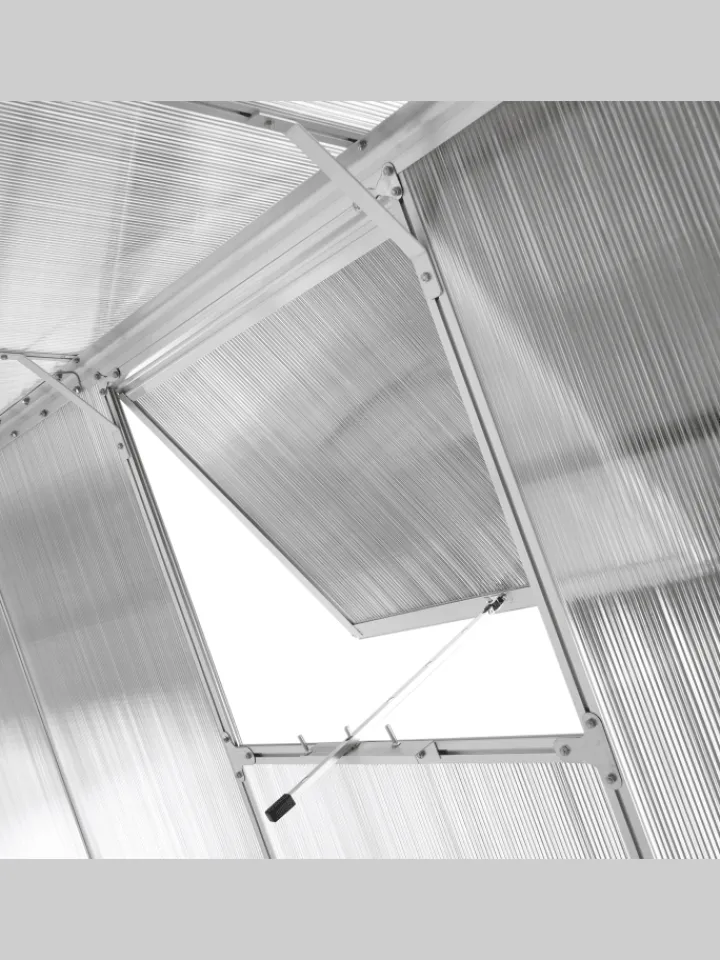 Beliani Pflanzen & Zubehör<Gewächshaus für den Garten APULIA in Silber/Transparent
