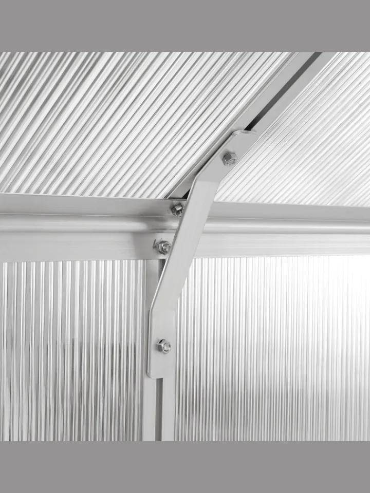 Beliani Pflanzen & Zubehör<Gewächshaus für den Garten APULIA in Silber/Transparent