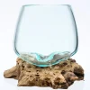 MARELIDA Dekoschalen<Glasschale Dekoschale Wurzelholz Unikat D: 15cm in natur