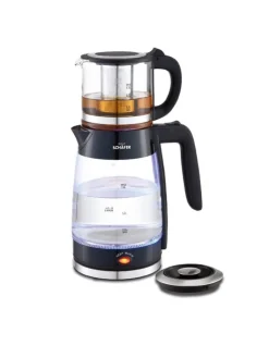 Schäfer Küchenelektronik<Glas-Teekocher 1,8/0,8 Liter 2200W in Schwarz