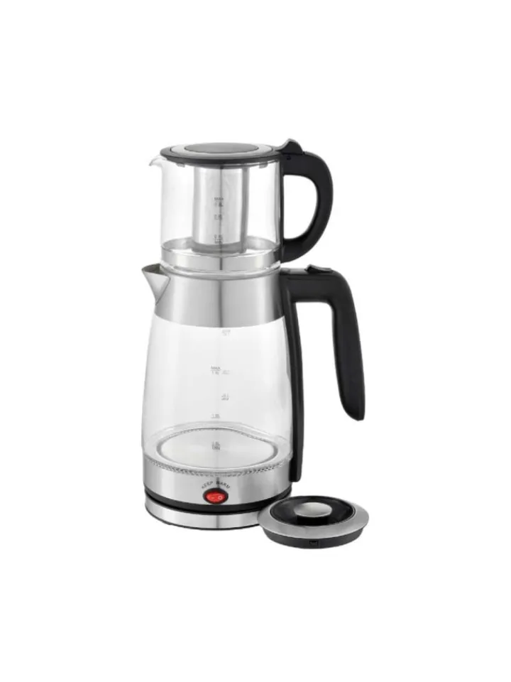 Schäfer Küchenelektronik<Glas-Teekocher 1,8/0,8 Liter 2200W in Schwarz