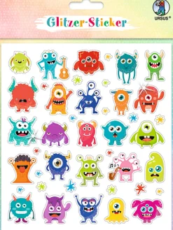 URSUS Kreativbedarf & Do-It-Yourself<Glitzer-Sticker "Fun" in Bunt