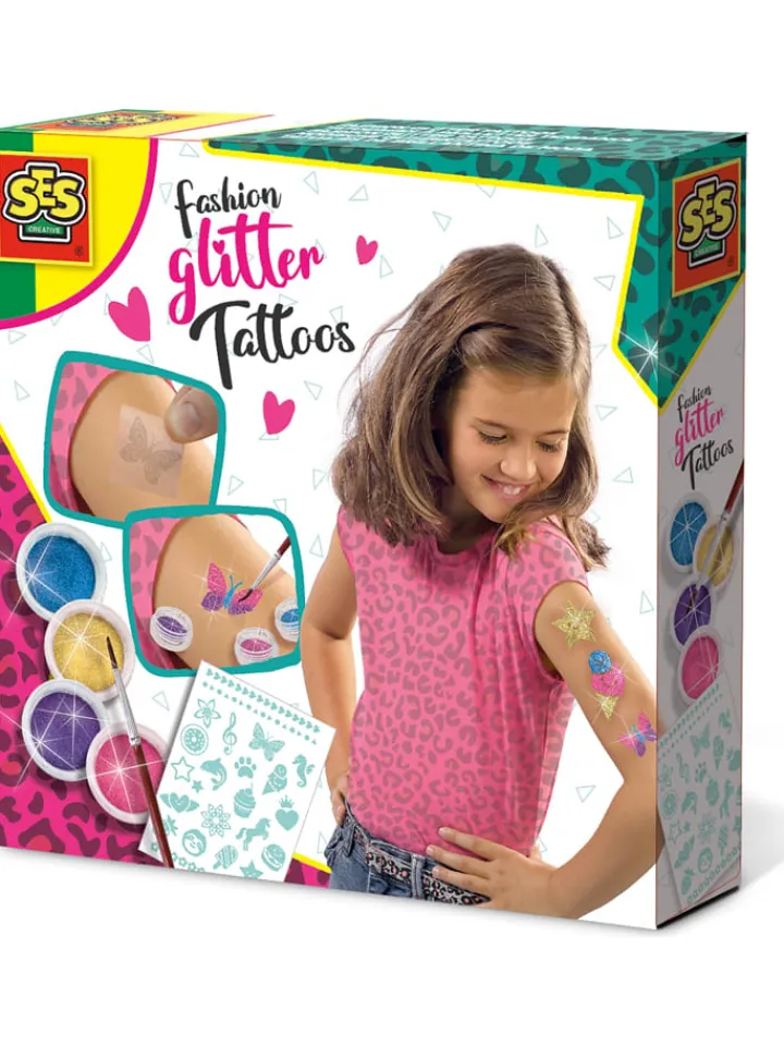 SES Kreativbedarf & Do-It-Yourself<Glitzertattoos - ab 5 Jahren