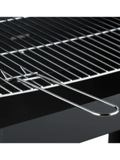 relaxdays Grillen<Grill in Schwarz - (B)86 x (H)80,5 x (T)42 cm